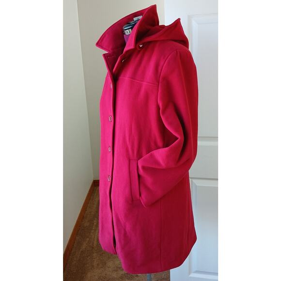 Collection by Gallery Little Red Riding Hooded Peacoat Large wool blend buttons - Picture 2 of 14